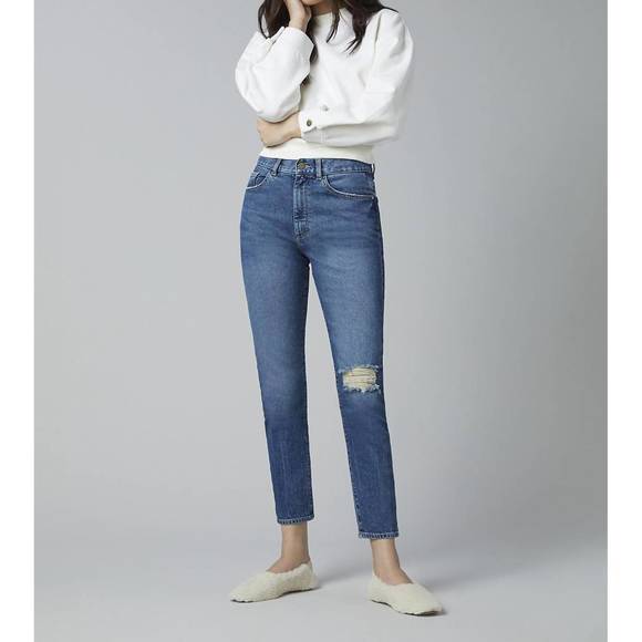 NEW DL1961 - WOMEN'S bella slim: high rise vintage in sea storm distressed (vint - Picture 1 of 2
